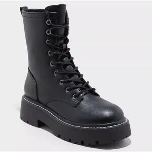 NWT Wild Fable Logan Combat Boots Black 11